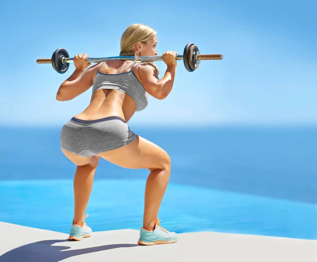 A person lifting dumbbells, focusing on arm muscles Horsham