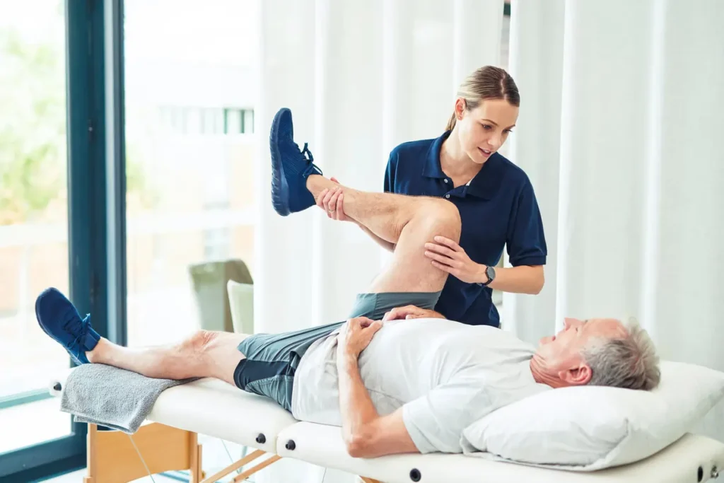 Image of a person engaged in body toning exercises, showcasing accessibility for individuals with disabilities Horsham