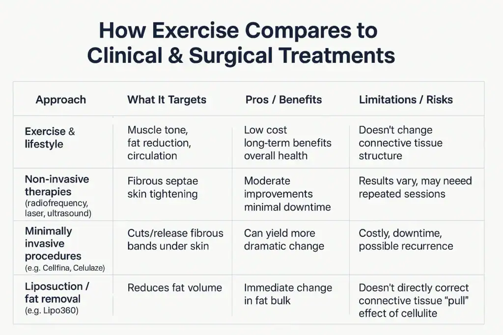 How exercise compares to treatments from Lipo 360 Horsham