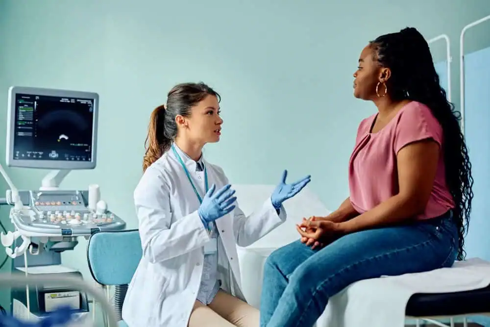 Woman have consultation about vaginal laxity Horsham