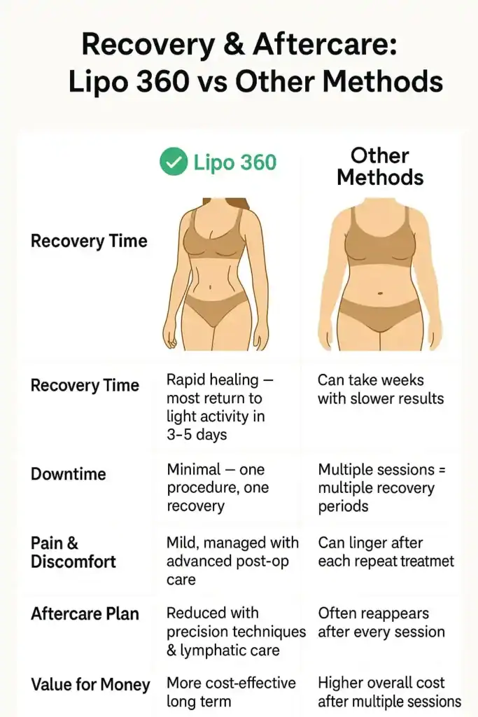 Table to show fat dissolving injection aftercare Horsham